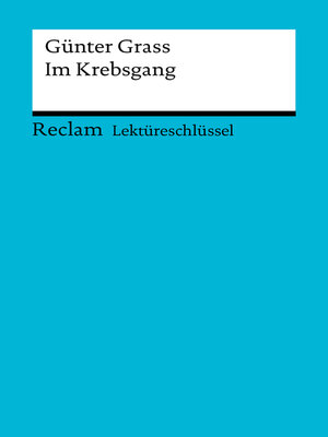 cover image of Lektüreschlüssel. Günter Grass